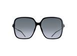 Gucci GG1267S 001 glanzend zwart en goud grijs gradiÃ«nt zonnebril