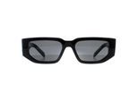 Prada PR09ZS 1AB5S0 zwarte donkergrijze zonnebril