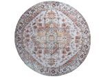 Veer Carpets Vloerkleed nora bruin rond ø160 cm