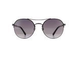 Politie Aviator Mens glanzende Gunmetal Smoke gradiënt zonnebril