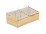 4goodz Houten kweekbak, mini kweekkas 100x50x35 cm massief hout