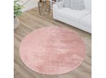 Muratap Paradise fluffy soft vloerkleed hoogpolig effen tapijt - 160 cm rond