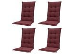 Madison hoge rug panama bordeaux 123x50 - 4 stuks