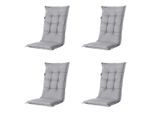 Madison kussen hoge rug manchester - 123x50x7cm set van 4