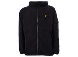 Lyle & Scott-merk Jet Black Winbreaker-jack met capuchon