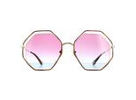 Chloe Round Dames Goudblauw roze gradiënt Ch0045s