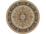 Muratap Nain klassiek medaillon rond laagpolig oosters vloerkleed vintage tapijt