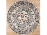 Muratap Picasso bellagio rond vintage vloerkleed multi / creme laagpolig- 240 cm
