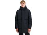 No Excess Jacket long parka hood padded black
