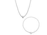 Orphelia 'Faye' Damen-Set aus 925er Sterlingsilber: Armband + Halskette – Silber SET-7157