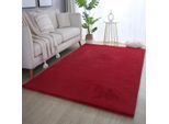 Muratap Pouffy fluffy hoogpolig vloerkleed uni kleur - woonkamer tapijt