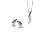 Orphelia Dames 925 Sterling Zilver Set: Ketting-Pendant + Oorbellen - Zilver SET-5101