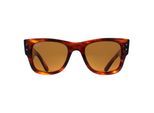 Ray-Ban Vierkante Unisex Gestreept Havana Bruin RB0840S Mega Wayfarer