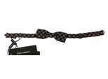 Dolce & Gabbana Papillon, nœud papillon pour homme en soie marron et jacquard à pois