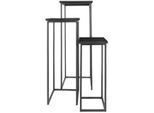 Home67 Plantentafels sam vierkant set van 3 mangohout