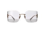 Miu Miu MU54YS 5AK30B gouden lichtgrijze zonnebril