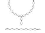 Orphelia Damen 925 Sterling Silber Set: Kette + Armband - Silber SET-039