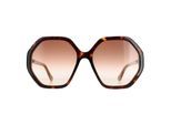 Chloe Round Dames Dark Havana en Bruin Crystal Bruin Gradient Ch0008s Esther