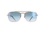 Ray-Ban Vierkant Unisex Roségoud Blauw Gradiënt RB3636 New Caravan