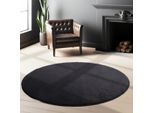 Muratap Sky soft uni basic rond vloerkleed laagpolig effen kleur