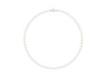 Collier Rang PRINCESSE Perles d'Eau Douce Rondes 7-8 mm Blanches Fermoir Prestige Or Blanc 18 Carats