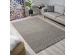 Muratap Loca shaggy vloerkleed – modern uni effen – lichtgrijs hoogpolig & zacht