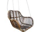 Van der Leeden Rotan hangstoel fly brown (l)66 x (b)65 x (h)49 cm steel wire