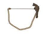 Dolce & Gabbana Reversnadel Gold Messing Kupfer Revolver Brosche