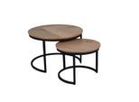 Starfurn salontafel otik natural oak 70 cm set van 2