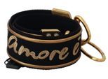 Dolce & Gabbana Elegante Gouden Zwarte Schoudertas Dames Hengsel