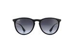 Ray-Ban Runde Damen Sonnenbrille gummiert Schwarz Grau Gradient
