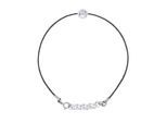 DIADEMA - Armband - Schwarzes Nylon und echter Diamant