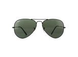 Ray-Ban Zonnebril Aviator Metal II RB3689 914831 Zwart Groen