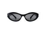 Prada PR26ZS 16K08Z zwarte donkergrijze zonnebril