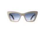 Salvatore Ferragamo SF1081SE 103 ivoorblauwe zonnebril met kleurverloop
