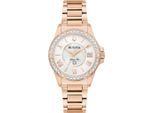 Bulova Marine Star Damenroségold Uhr 98R295