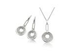 Orphelia Dames 925 Sterling Zilveren Set: Ketting-Hanger + Oorbellen - Zilver SET-5961