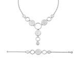 Orphelia Damen 925 Sterling Silber Set: Kette + Armband - Silber SET-021