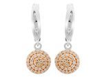 Orphelia 'Leanna' Dames 925 Sterling Zilveren Set: Ketting-Pendant + Oorbellen - Zilver/Rozé SET-7120