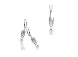 Orphelia Dames 925 Zilveren Set: Ketting-Hanger + Oorbellen - Zilver SET-5173