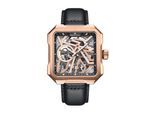 Montre squelette automatique Campbell avec bracelet en cuir Heritor