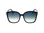Tom Ford Smoke Gradient Lens Glanzend zwarte zonnebril