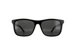 Gucci Rectangle Mens Black Grey Polarized Sonnenbrille