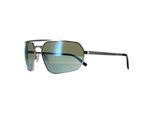 Serengeti Rechthoek Heren Glimmend Zilver Saturnus 555nm Blauw Gepolariseerd Hinkley