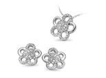 Orphelia Damen 925 Sterling Silber Set: Ketten-Anhänger + Ohrringe - Silber SET-5096
