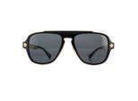 Versace Aviator Heren Zwarte Grijze Polaroid Zonnebril