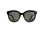 Saint Laurent Runde Frauen Schwarz Grau Sonnenbrille
