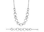 Orphelia Dames 925 Sterling Zilveren Set: Ketting + Armband - Zilver SET-025