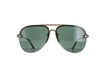 Tom Ford Terry 02 FT1004 45N glanzende lichtbruin groene zonnebril