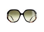 Chloe Square dames glanzende zwarte en schildpad groene gradiënt CH0105S